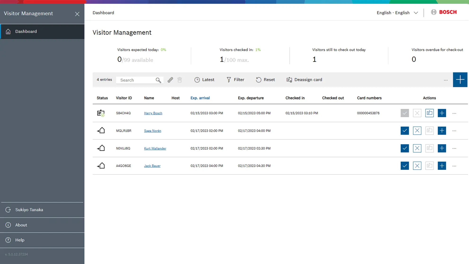 Visitor Management Dashboard
